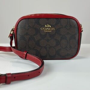 Coach Red and Brown Crossbody Bag